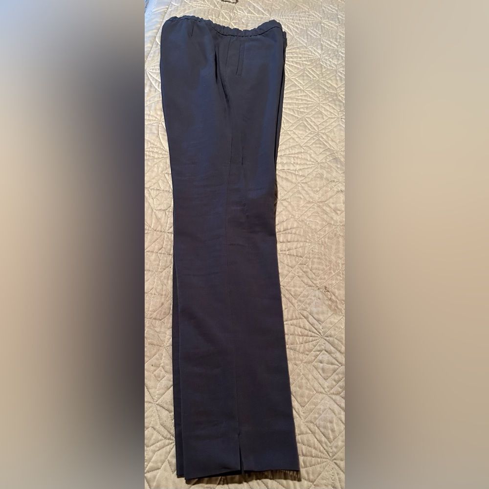 NWOT Steel gray soft Surroundings straight leg skinny slacks